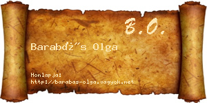 Barabás Olga névjegykártya